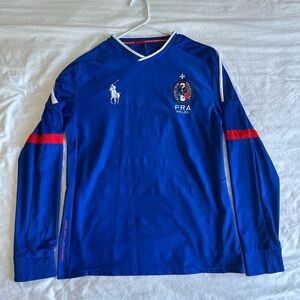 Polo Sport Ralph Lauren France Soccer Jersey Long Sleeve Sz S